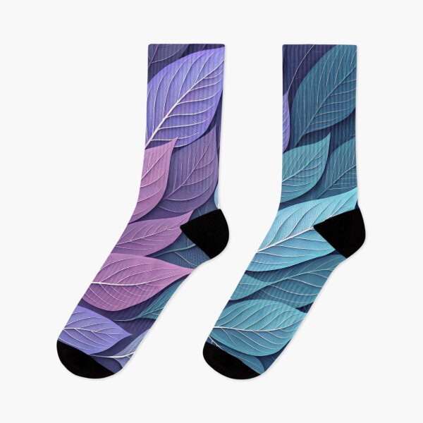 Item preview, Vibrant Gradient Leaves in Purple and Blue designed and sold by aminz4.
