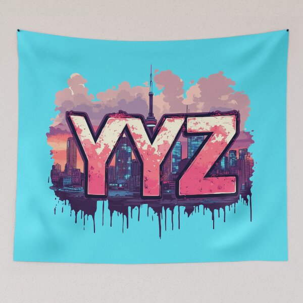 Item preview, Toronto YYZ Skyline Art Vibrant Urban Cityscape Graffiti  designed and sold by meganohm.