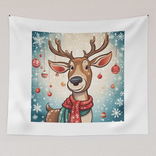 Item preview, Christmas reindeer drawing designed and sold by Lilou13Magasin.