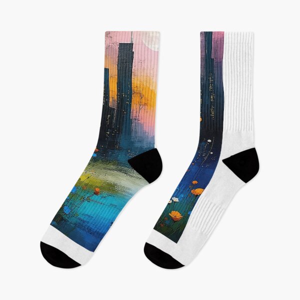 Item preview, Wildflowers Bloom at Dusk Between Skyscrapers designed and sold by PanoramaPrints.