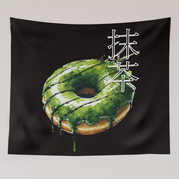 Item preview, Matcha Donut with "抹茶" Text for Matcha Lovers designed and sold by AyaJP.