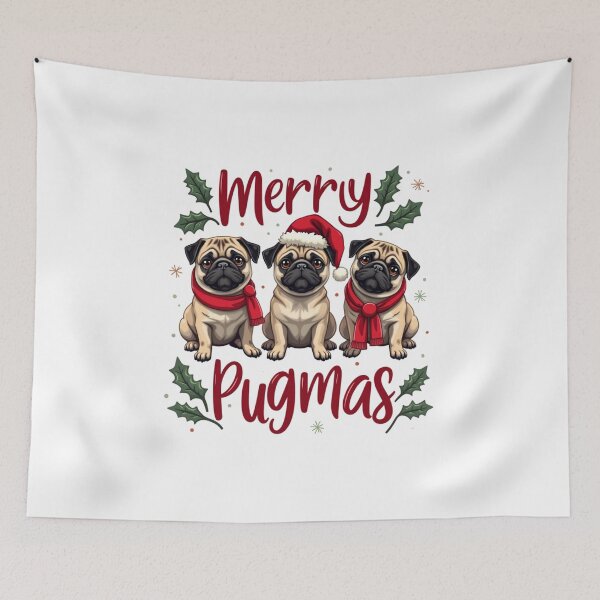 Item preview, merry pugmas designed and sold by jkrphoto.