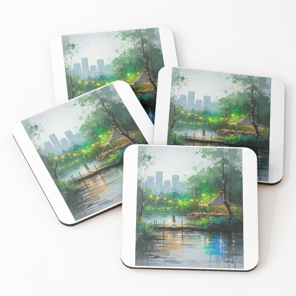 Item preview, "Riverside Serenity: Stars, Lights, and Comfortable Moments" designed and sold by PanoramaPrints.