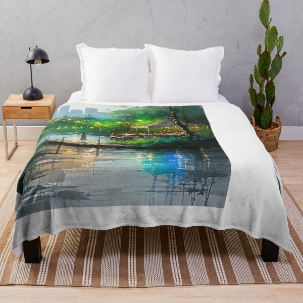 Item preview, "Riverside Serenity: Stars, Lights, and Comfortable Moments" designed and sold by PanoramaPrints.