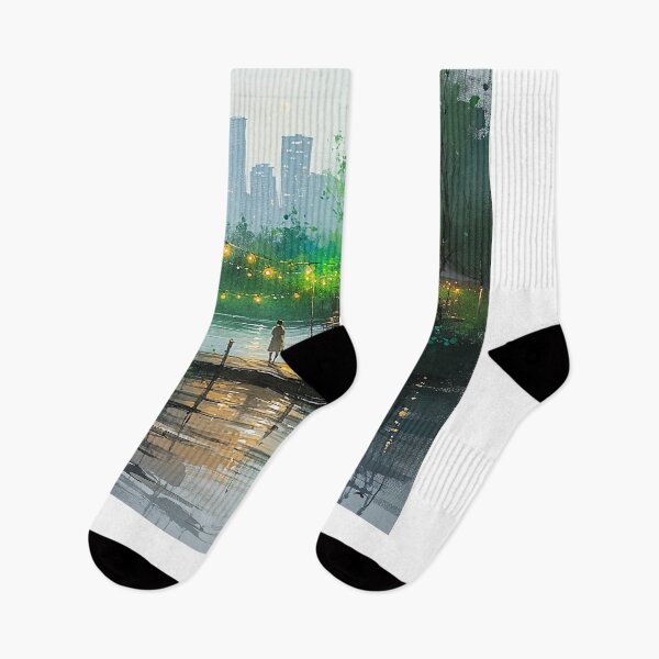 Item preview, "Riverside Serenity: Stars, Lights, and Comfortable Moments" designed and sold by PanoramaPrints.