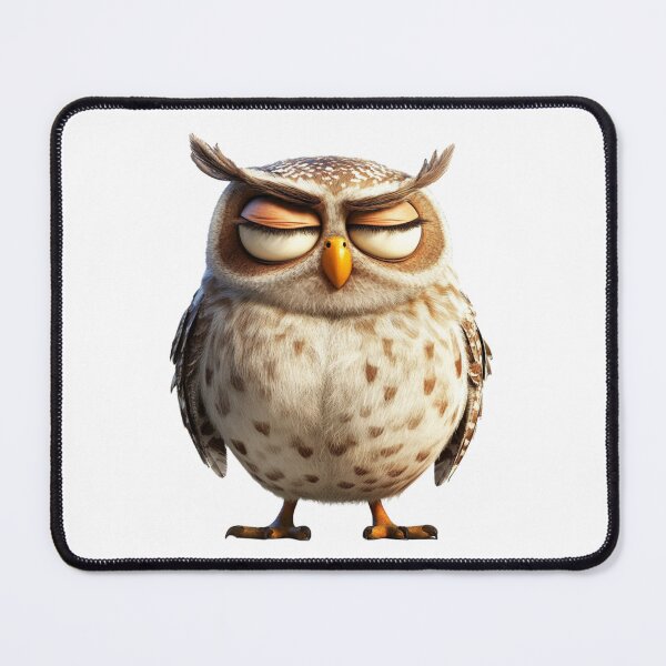 Item preview, Smug Cartoon Owl designed and sold by IllustrifyArts.