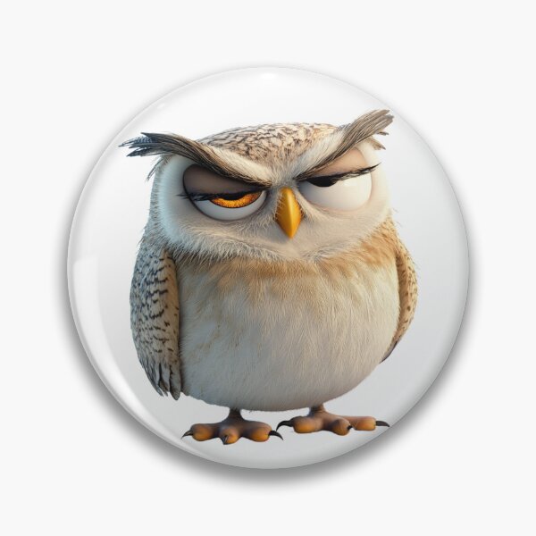 Item preview, Grumpy Owl with Attitude designed and sold by IllustrifyArts.