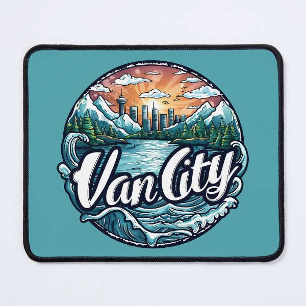 Item preview, Vancouver Van City Waves and Mountains BC Coastal Artwork designed and sold by meganohm.