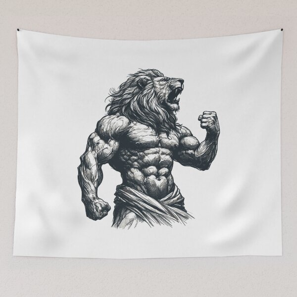 Item preview, Lion Motivation Training Fitness Muscles Gift designed and sold by Pineapple-Tree.