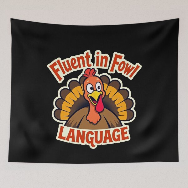 Item preview, Fluent In Fowl Language Funny turkey Lovers Thanksgiving day  designed and sold by Artsy Aura ⭐⭐⭐⭐⭐  .