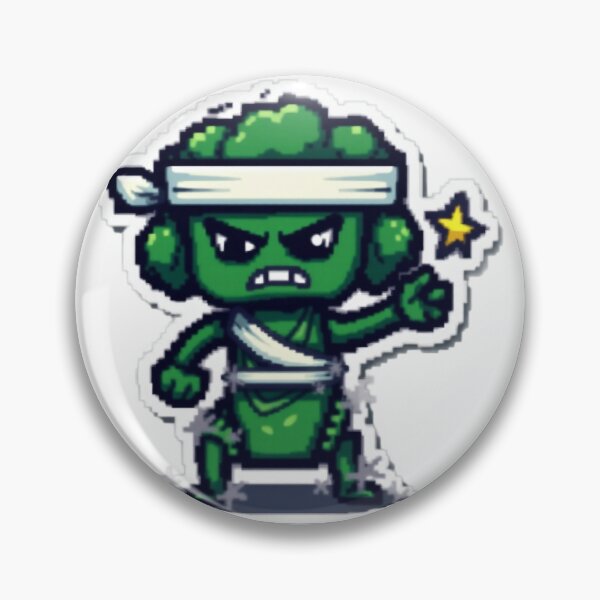 Item preview, Pixel Ninja Broccoli designed and sold by DuodecimStudio.