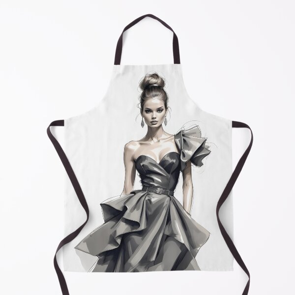 Item preview, fashion sketch of beautiful fashionable woman designed and sold by ranker666.