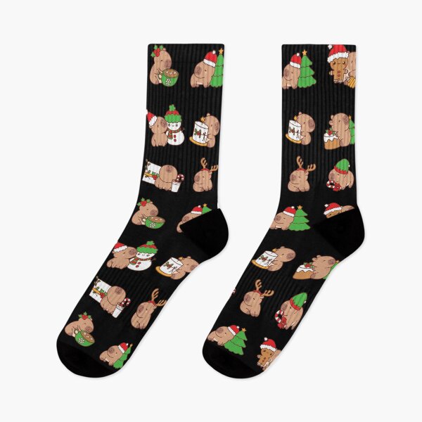 Item preview, Cute Christmas Capybara Set designed and sold by patternjp.