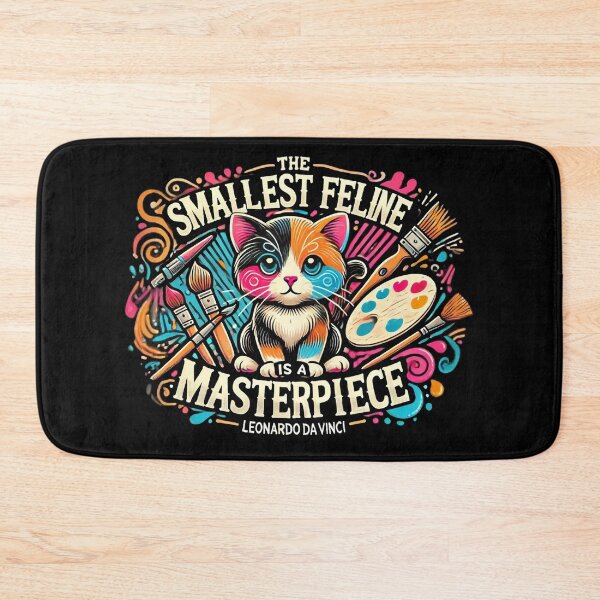 Item preview, Cute Artist Cat Leonardo Da Vinci Quote designed and sold by screenpromos.