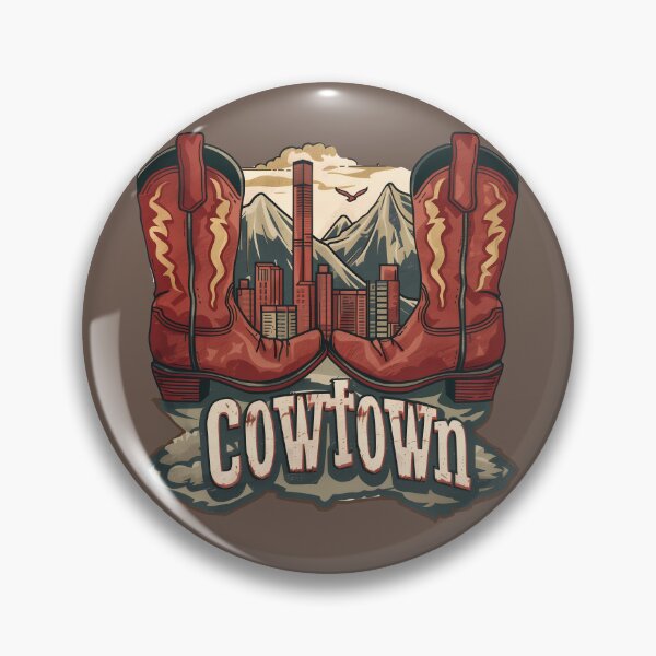 Item preview, Cowtown Calgary Alberta Western Boots and Urban Skyline in the Rockies designed and sold by meganohm.