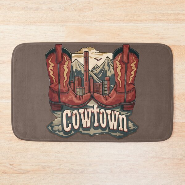 Item preview, Cowtown Calgary Alberta Western Boots and Urban Skyline in the Rockies designed and sold by meganohm.