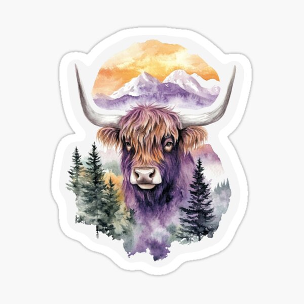 Highland Cow Sticker