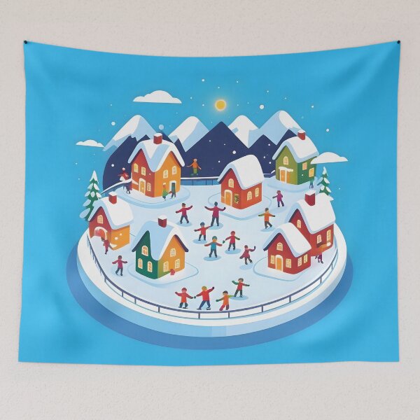 Item preview, Snowy Village - Festive Skating designed and sold by Fab-Haven.