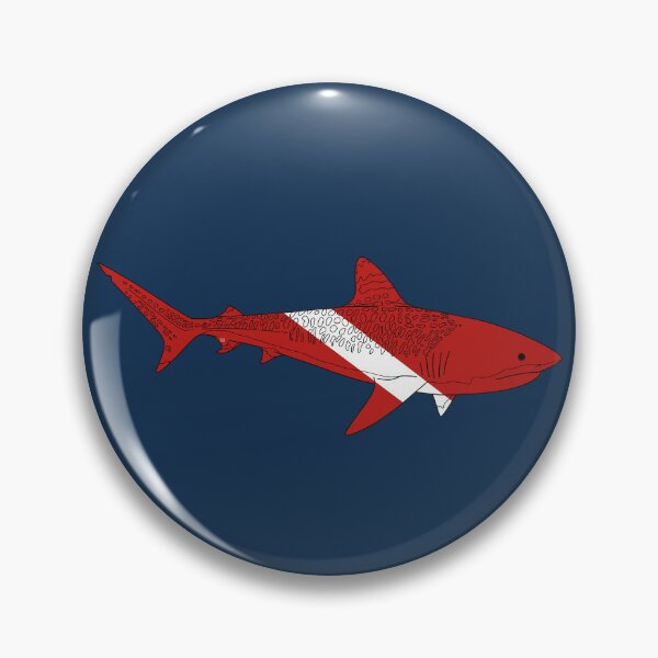 Item preview, SCUBA DIVE FLAG TIGER SHARK designed and sold by BEATRIZ ABAITUA.