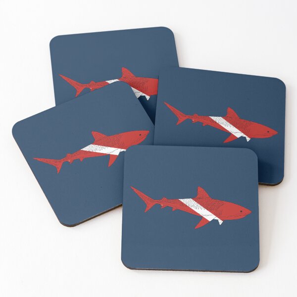 Item preview, SCUBA DIVE FLAG TIGER SHARK designed and sold by BEATRIZ ABAITUA.