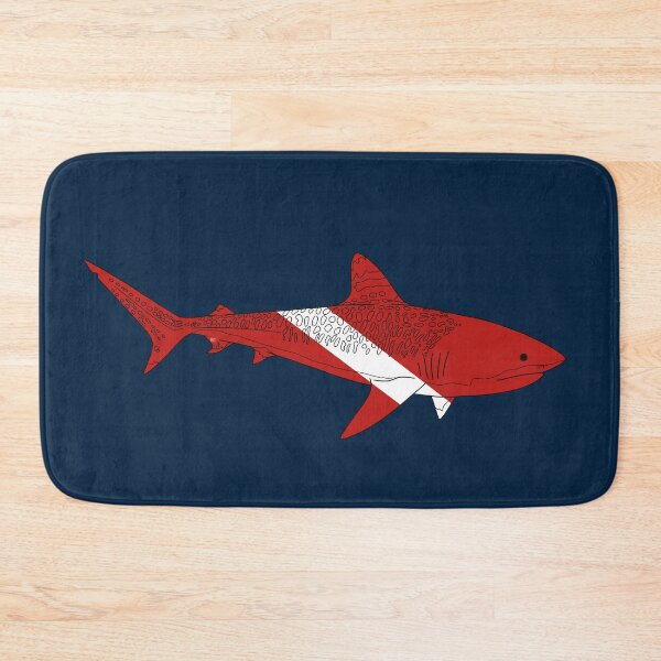 Item preview, SCUBA DIVE FLAG TIGER SHARK designed and sold by BEATRIZ ABAITUA.