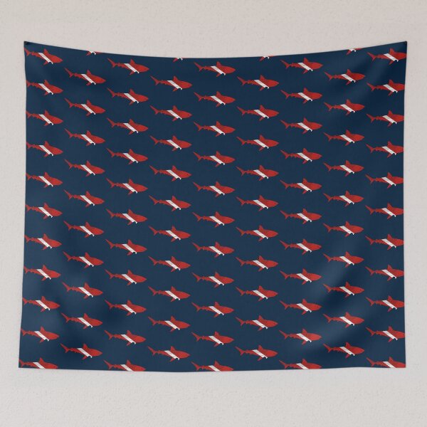 Item preview, SCUBA DIVE FLAG TIGER SHARK designed and sold by BEATRIZ ABAITUA.