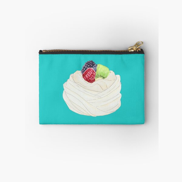 Item preview, Pavlova and Fruit - Hand-Drawn Dessert Illustration - Kiwi, Raspberry, Blackberry, and Blueberry Topping designed and sold by SChristineBrink.