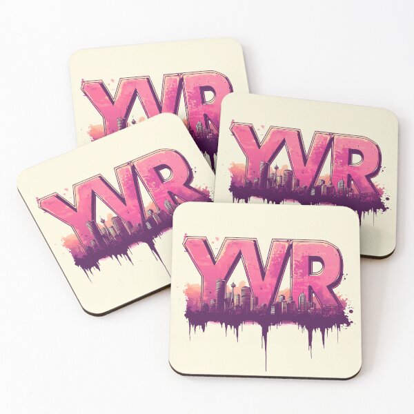 Item preview, Vancouver YVR British Columbia Skyline Art Bold Urban Coastal Graffiti   designed and sold by meganohm.