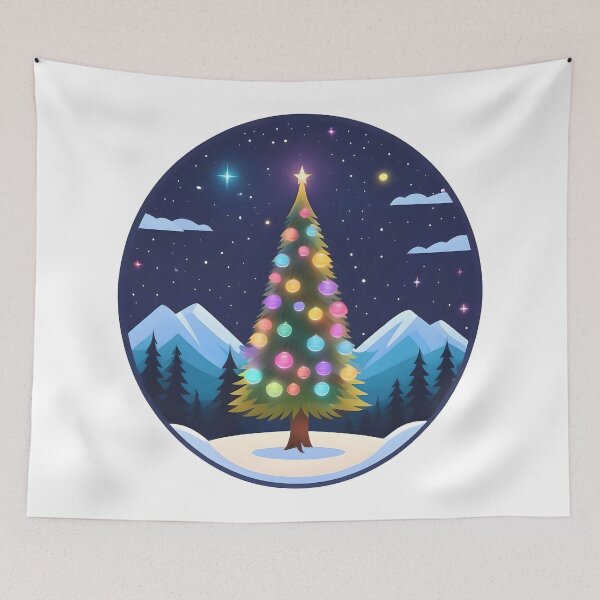 Item preview, Christmas Tree - Starry Night designed and sold by Fab-Haven.