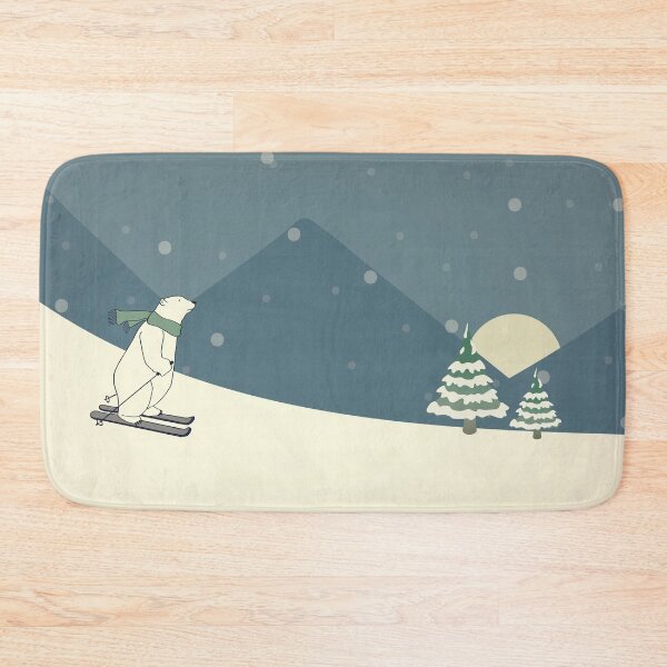 Item preview, Polar Bear Skiing in Winter Snow designed and sold by aimeeandkate.