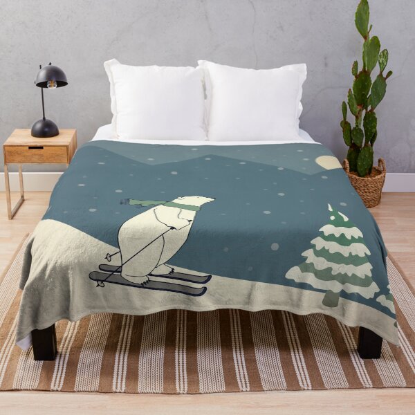 Item preview, Polar Bear Skiing in Winter Snow designed and sold by aimeeandkate.