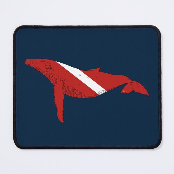 Item preview, SCUBA DIVE FLAG HUMPBACK WHALE designed and sold by BEATRIZ ABAITUA.