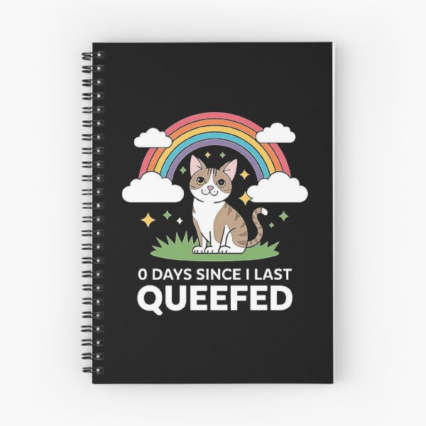 Item preview, Cute Cat with Rainbow - Zero Days Since I Last Queefed Humor designed and sold by love3617.
