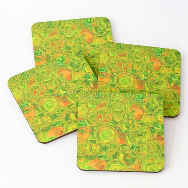Item preview, Orange & Green Hydrangea Fractal Circles designed and sold by SXW Designs.