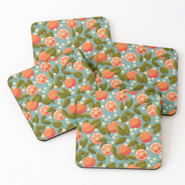 Item preview, Citrus Delight on teal designed and sold by BlueLela.