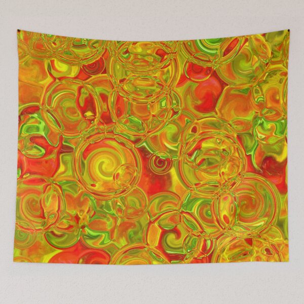 Item preview, Red & Yellow Hydrangea Fractal Circles designed and sold by SXW Designs.