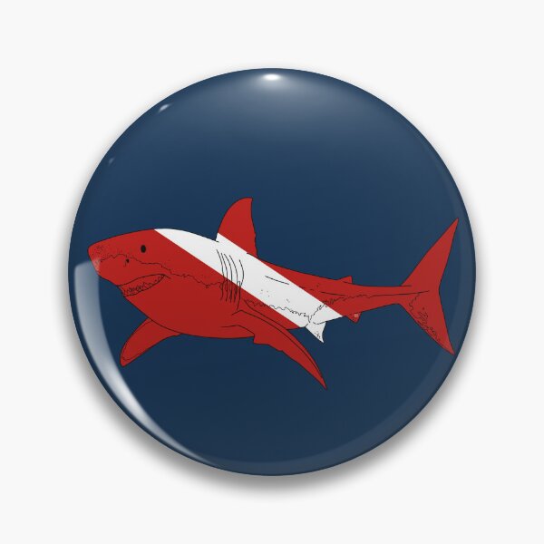 Item preview, SCUBA DIVE FLAG GREAT WHITE SHARK designed and sold by BEATRIZ ABAITUA.