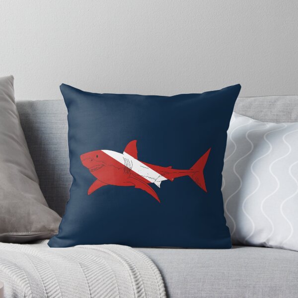 Item preview, SCUBA DIVE FLAG GREAT WHITE SHARK designed and sold by BEATRIZ ABAITUA.