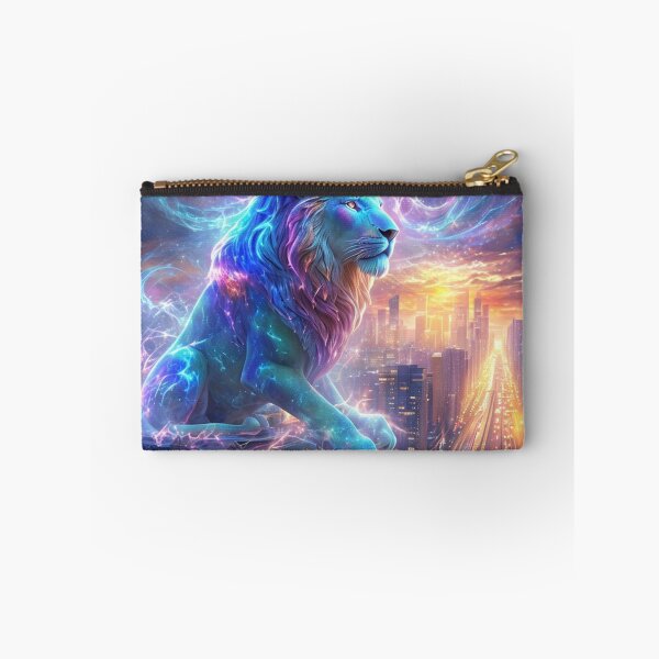 Item preview, Celestial Guardian Lion Over Cityscape designed and sold by MoneyMcFly.