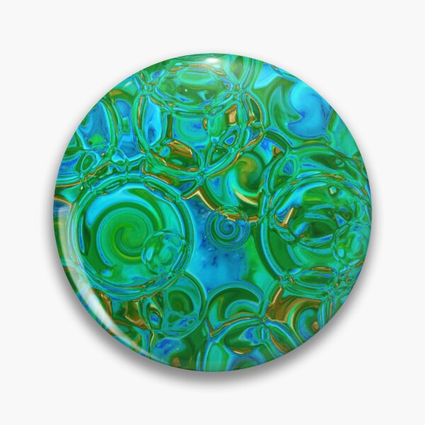 Item preview, Green & Blue Hydrangea Fractal Circles designed and sold by SXW Designs.
