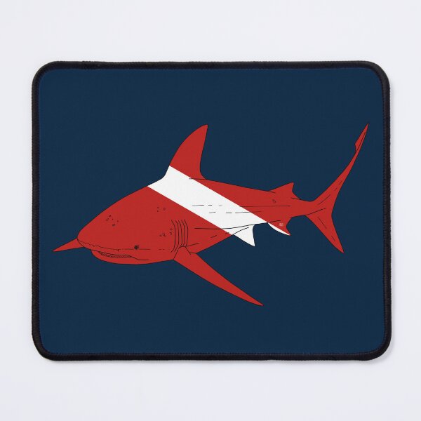 Item preview, SCUBA DIVE FLAG BULL SHARK designed and sold by BEATRIZ ABAITUA.