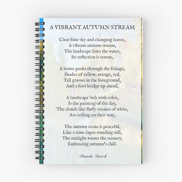 Item preview, A Vibrant Autumn Stream Poem by Pamela Storch designed and sold by Pamela Storch.