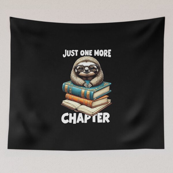 Item preview, Just One More Chapter - Bookworm Sloth Reading designed and sold by HandicraftArt.