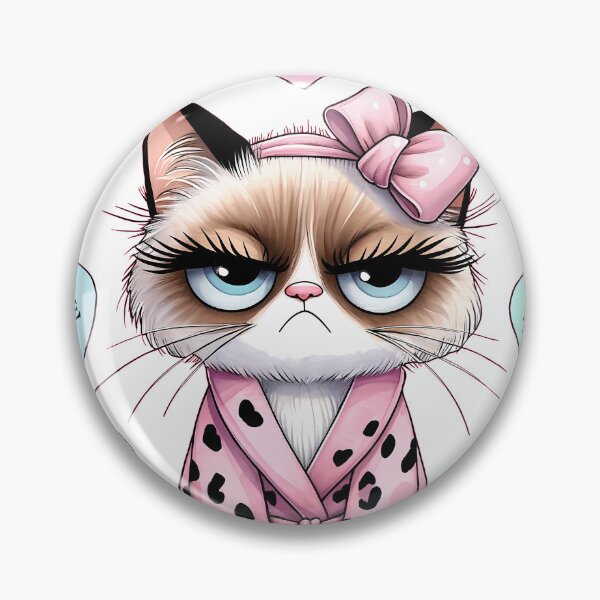 Item preview, Unkind grumpy cat girl designed and sold by EmeraldeaDesign.