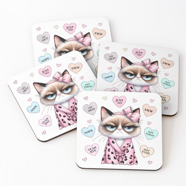 Item preview, Unkind grumpy cat girl designed and sold by EmeraldeaDesign.