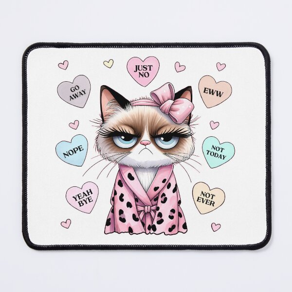 Item preview, Unkind grumpy cat girl designed and sold by EmeraldeaDesign.