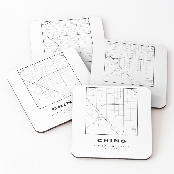 Item preview, Minimalist Chino Map Art - California City Coordinates Design designed and sold by RM-Journey.