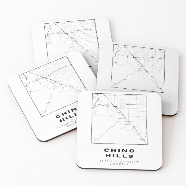 Item preview, Minimalist Chino Hills Map Art - California City Coordinates Design designed and sold by RM-Journey.