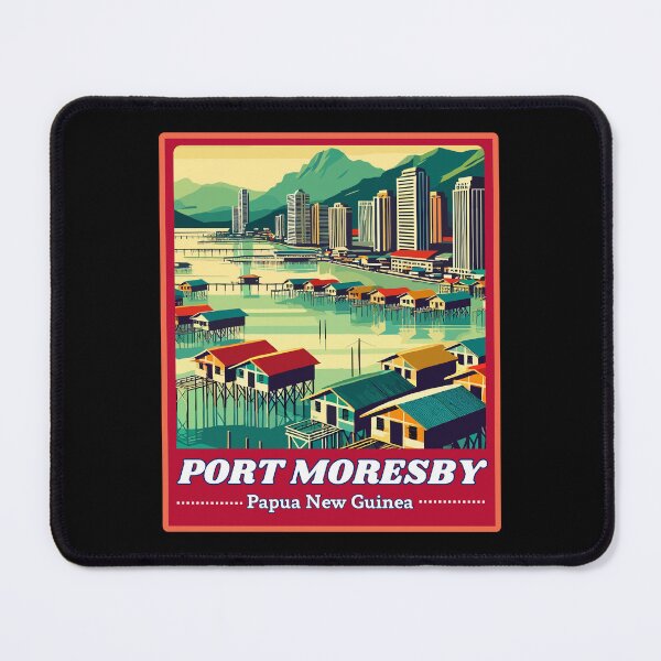 Item preview, Port Moresby in Papua New Guinea Retro Skyline designed and sold by MaateoDesign.
