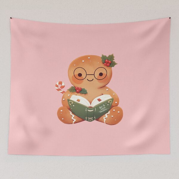 Item preview, Cute Bookish Gingerbread Man designed and sold by RetroPrints.